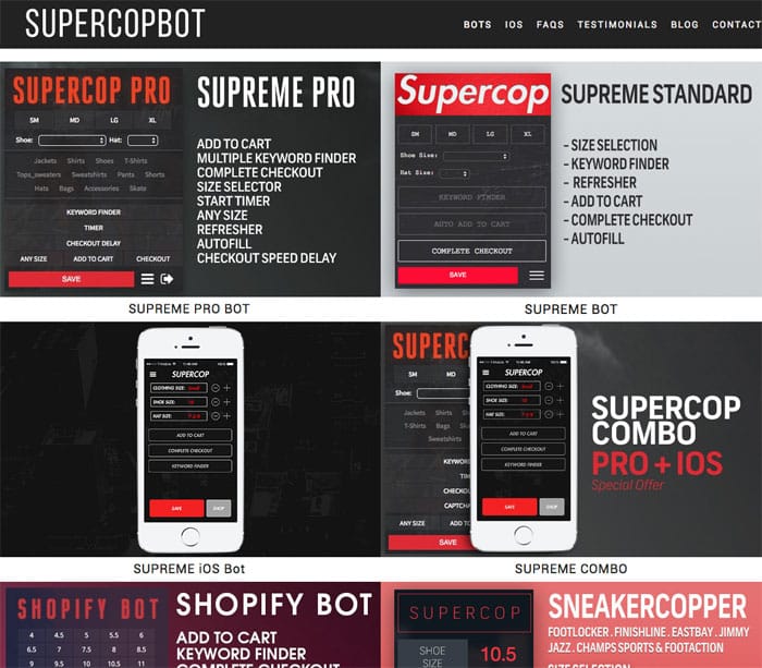 supercopbot.com screenshot