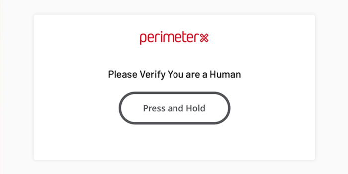 PerimeterX human verification