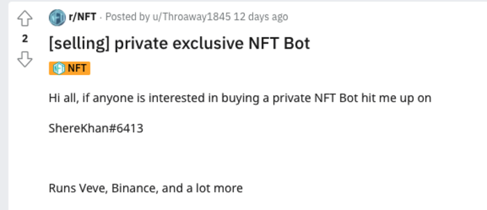 private NFT bot